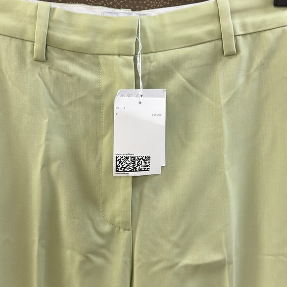 🔥🔥🔥NEW & Other Stories Wool Blended Green Wide Leg Trousers Pants - Picture 2 of 9